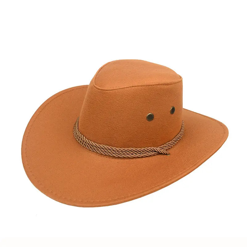 Cowboy Hat Spring And Summer Outdoor Sun Hat Men's Horse Riding Beach Hat CJ
