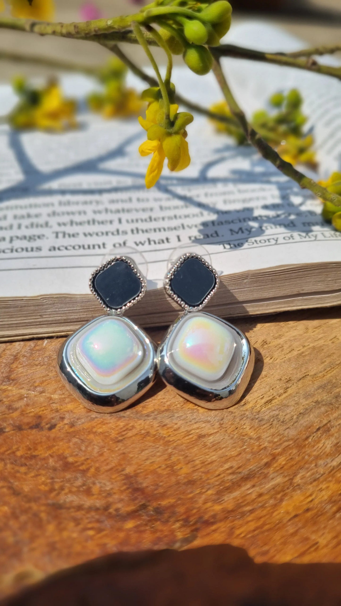 Vintage Luxury at an Affordable Price: Trifari Glass Enamel Earrings Attractive Sister