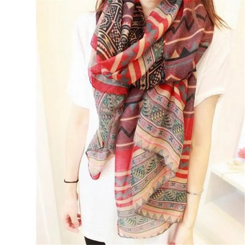 Ethnic style warm decorative scarf CJ