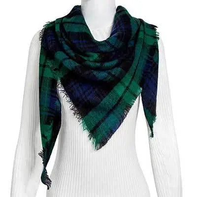esign Women Triangles Scarf Long Scarves Shawl Autumn Winter CJ