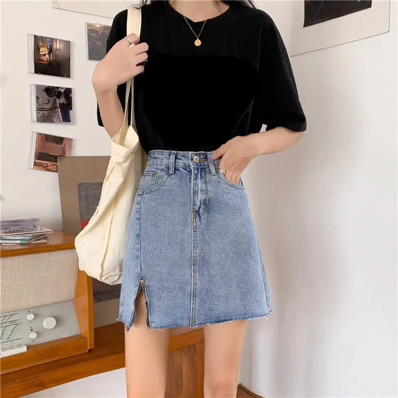 High waist A-line skirt in summer CJ