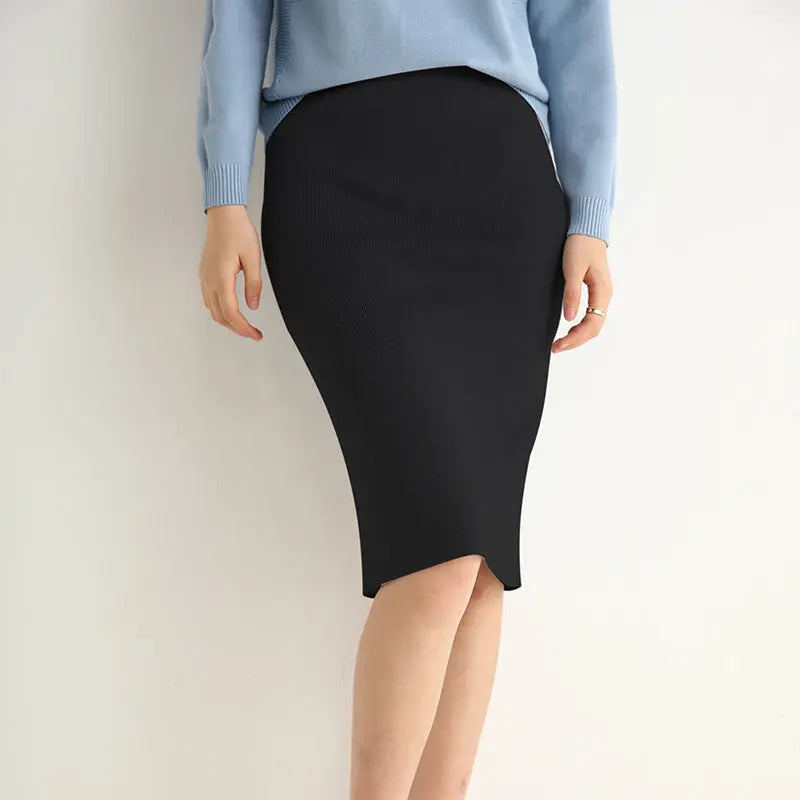 Knitted skirt wrap hip skirt CJ