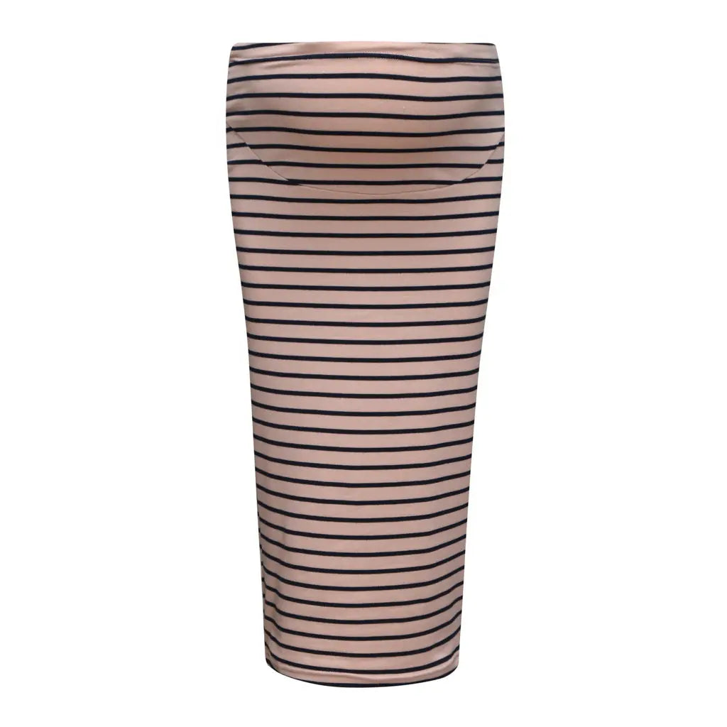 Multifunctional mother breastfeeding stripe mid-length skirt women's spot CJ