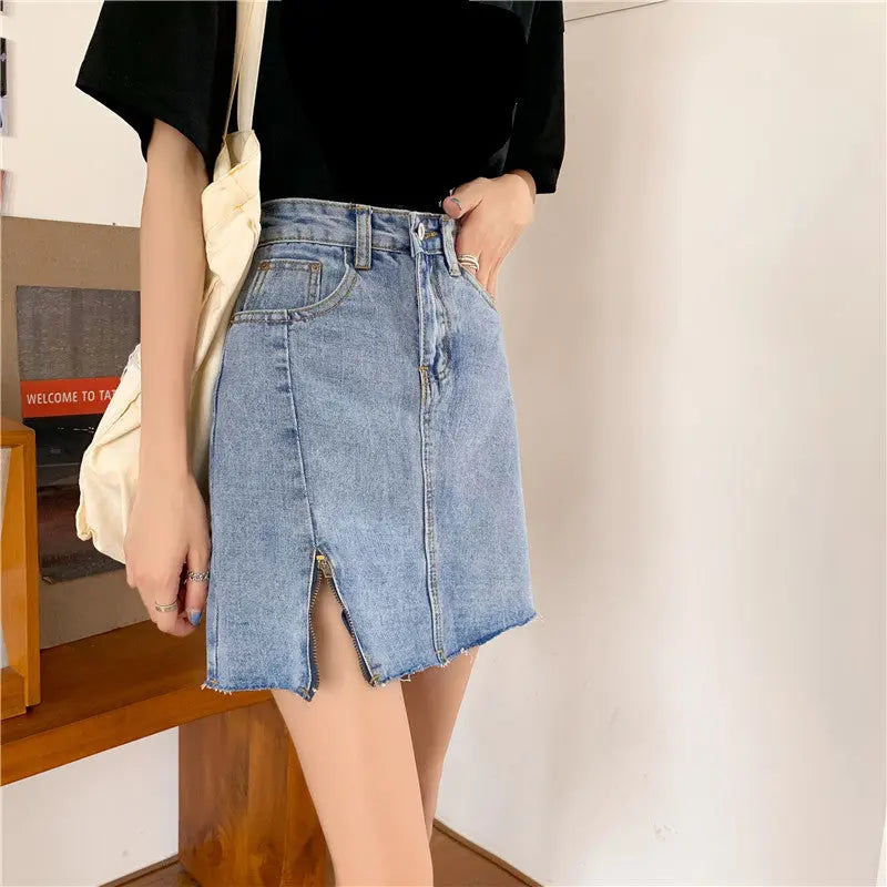 High waist A-line skirt in summer CJ