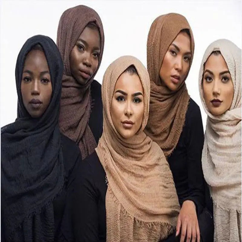 Bubble plain Scarf / cotton scarf fringes women soft solid hijab popular muffler shawls big Pashmina wrap hijab CJ