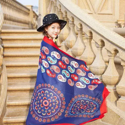 Cotton and linen scarf CJ