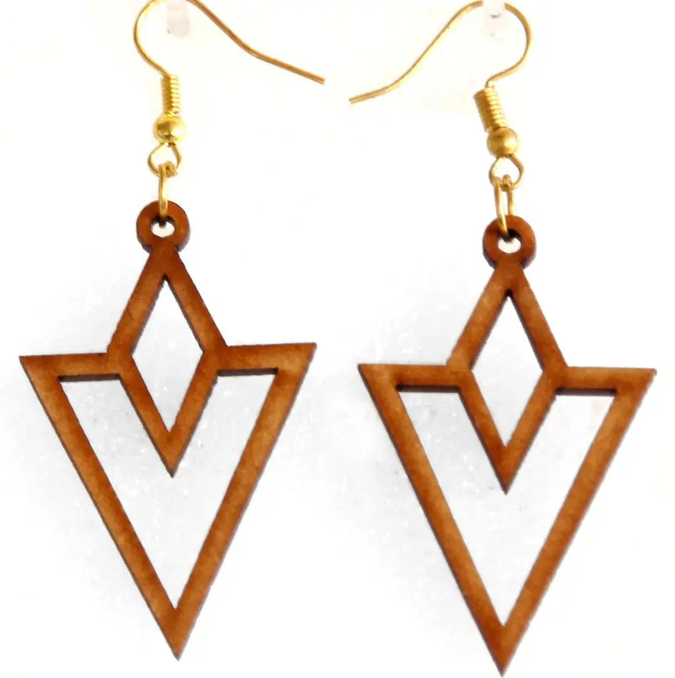 Geometric Wooden Earrings - Lightweight and Stylish Attractive Sister