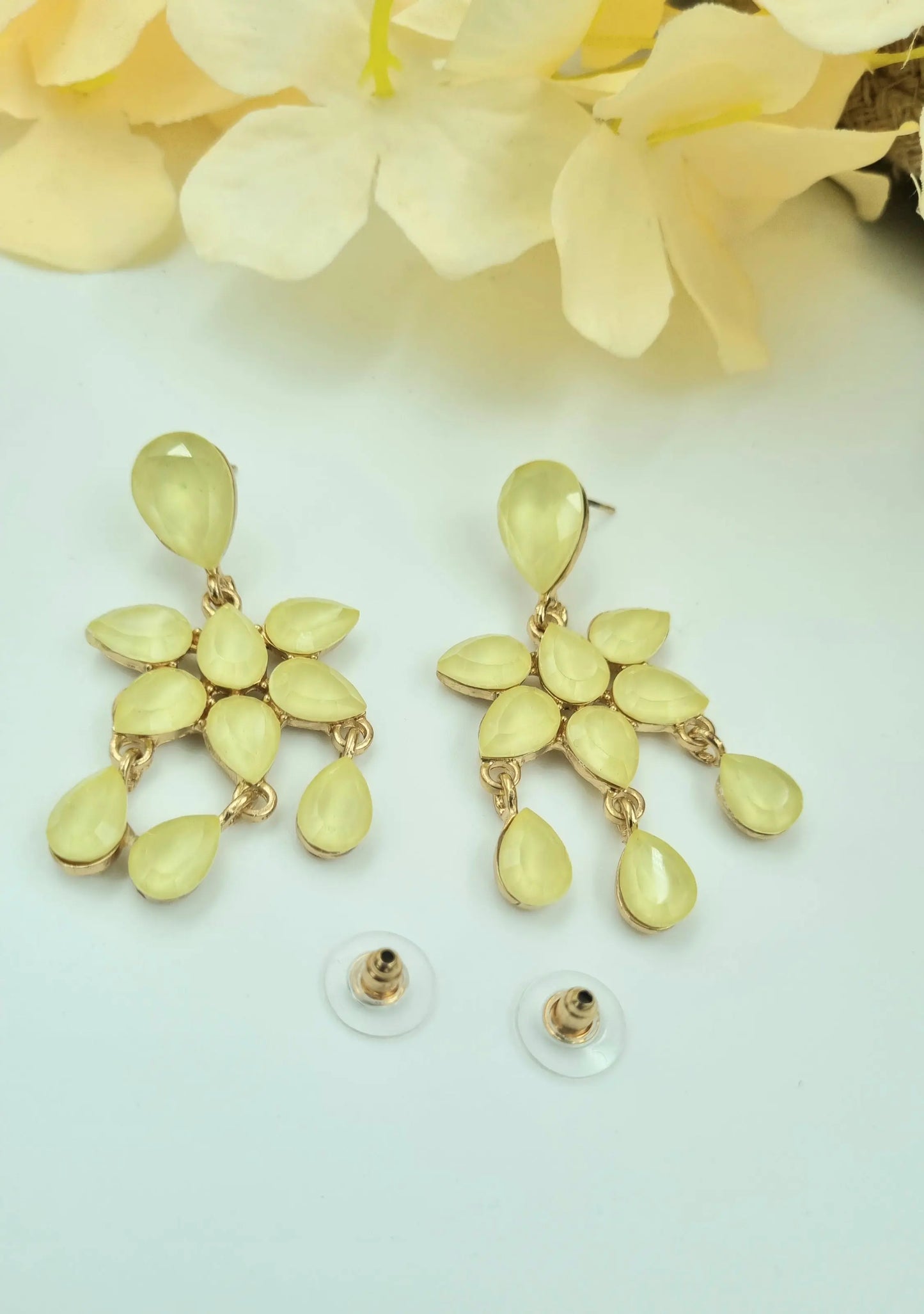 Dazzling Green Crystal Drop Earrings Attractive Sister