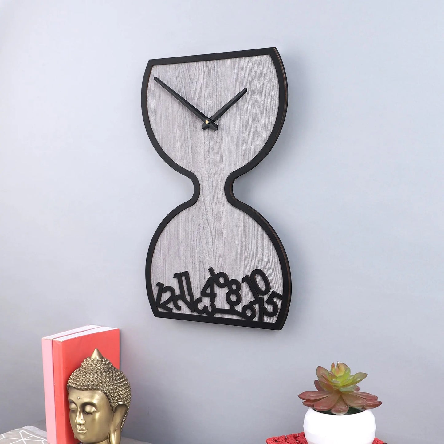 Rustic Wood Wall Clock, Decorative, Living Room, Bedroom, Kitchen, Dining Room, Entryway, Nursery, Office, Den, Hallway (Grey Clock) Attractive Sister