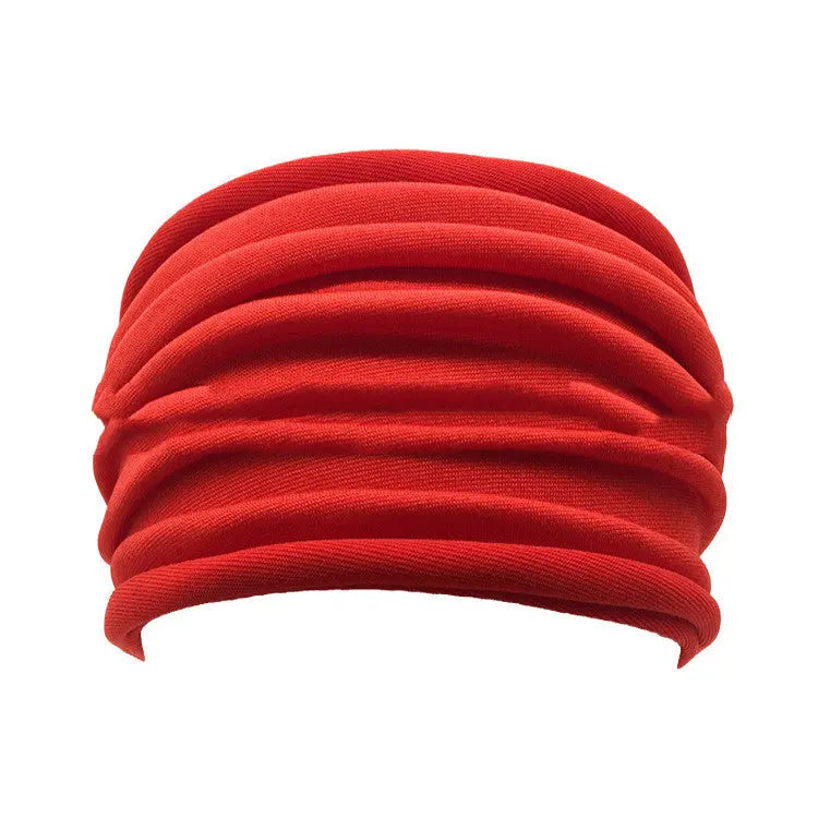 New Style Women's Pleated Headband Fashionable Super Wide Headband CJ