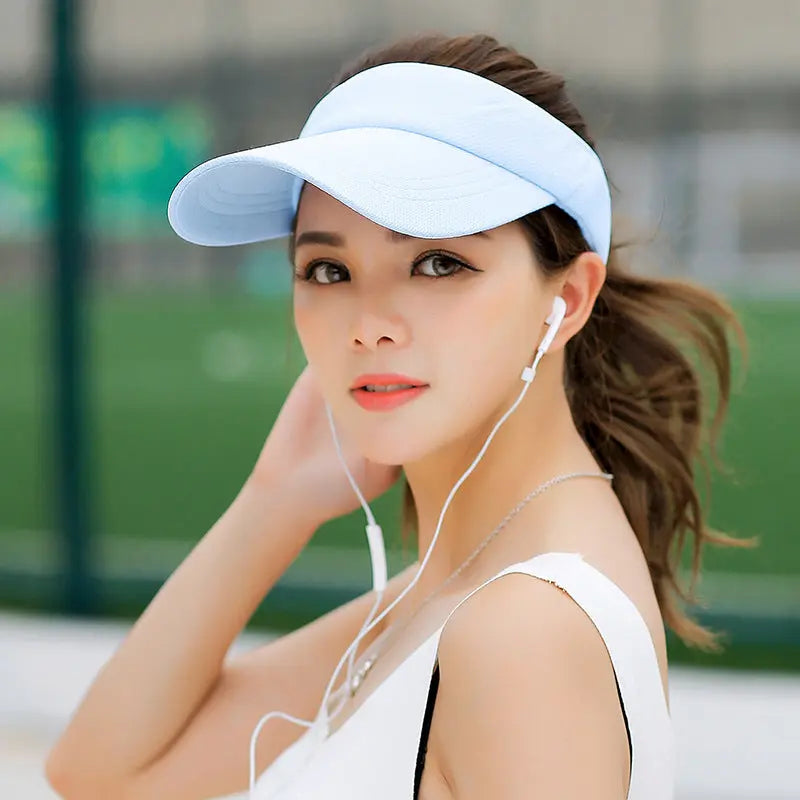 Sun Hat Visor Caps Summer Beach Sunhat Sport Headband Classic Cap Adjustable Sun Sports Visor Hat Baseball Cap CJ