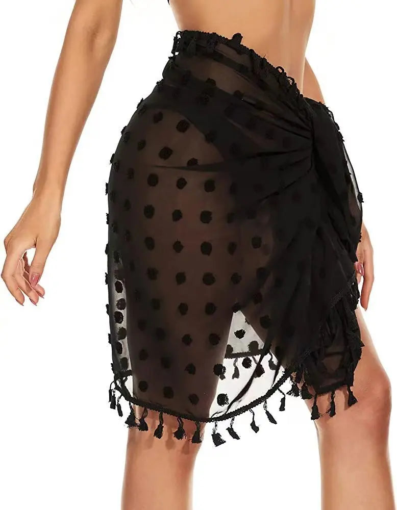 One-piece Irregular Multi-functional Shawl Bikini Blouse Tassel Stitching Beach Skirt CJ