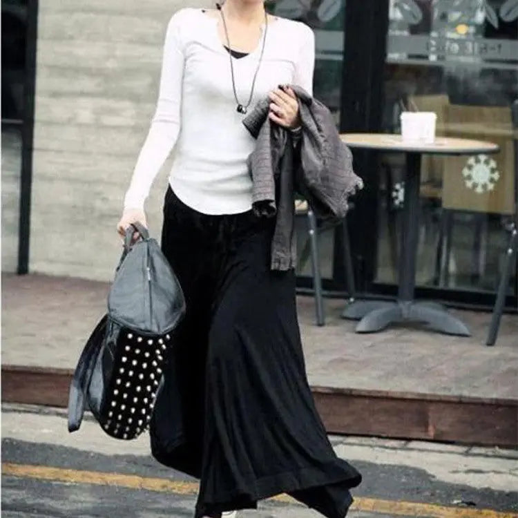 Women's Fashion Simple Solid Color Irregular Skirt CJ
