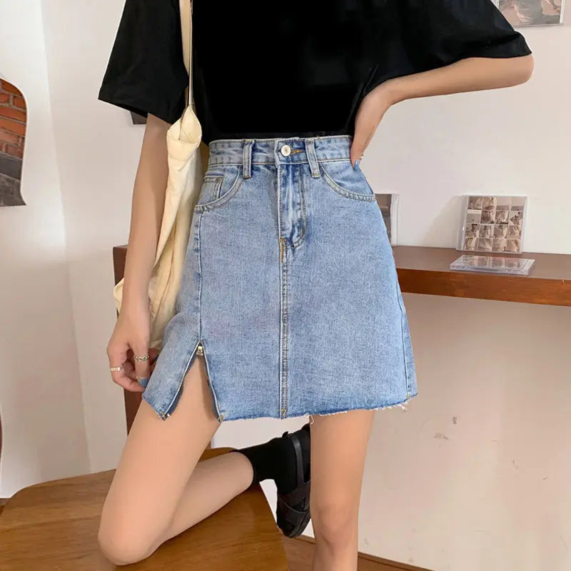 High waist A-line skirt in summer CJ
