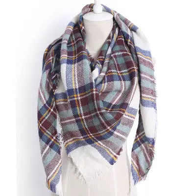 esign Women Triangles Scarf Long Scarves Shawl Autumn Winter CJ