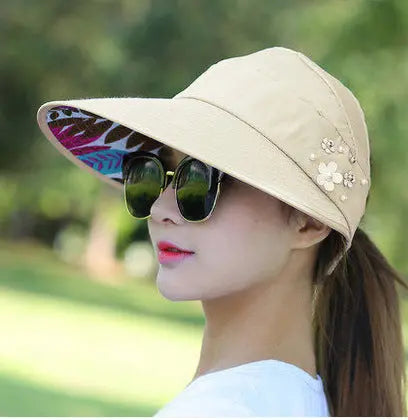Summer sunshade nail pearl empty top hat CJ