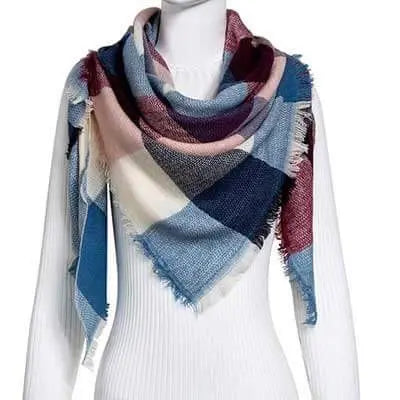 esign Women Triangles Scarf Long Scarves Shawl Autumn Winter CJ