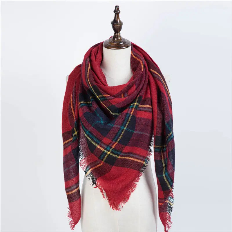 esign Women Triangles Scarf Long Scarves Shawl Autumn Winter CJ