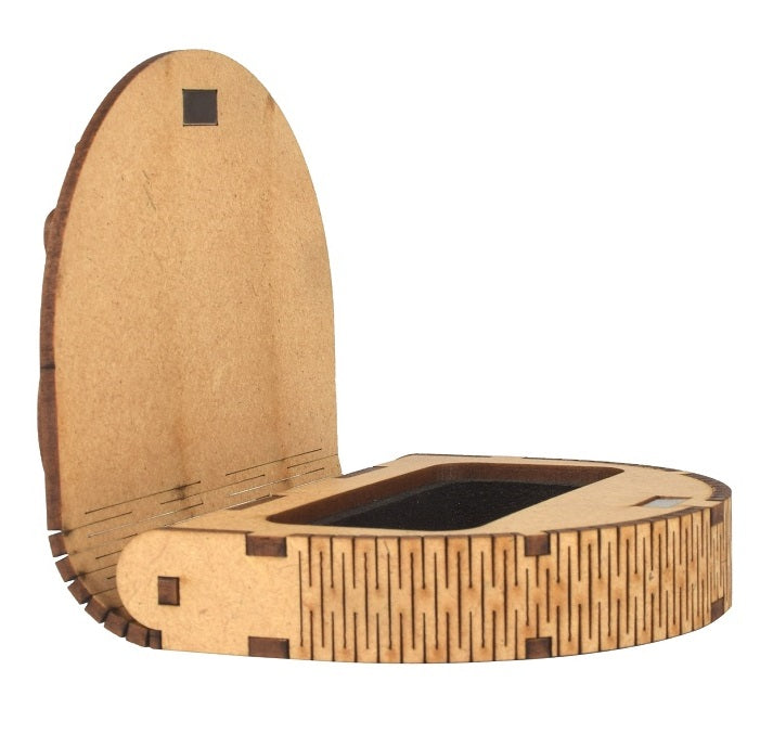 Wooden Pen Drive Organizer Box with Cover & Compartments - Stylish Storage Solution Attractive Sister