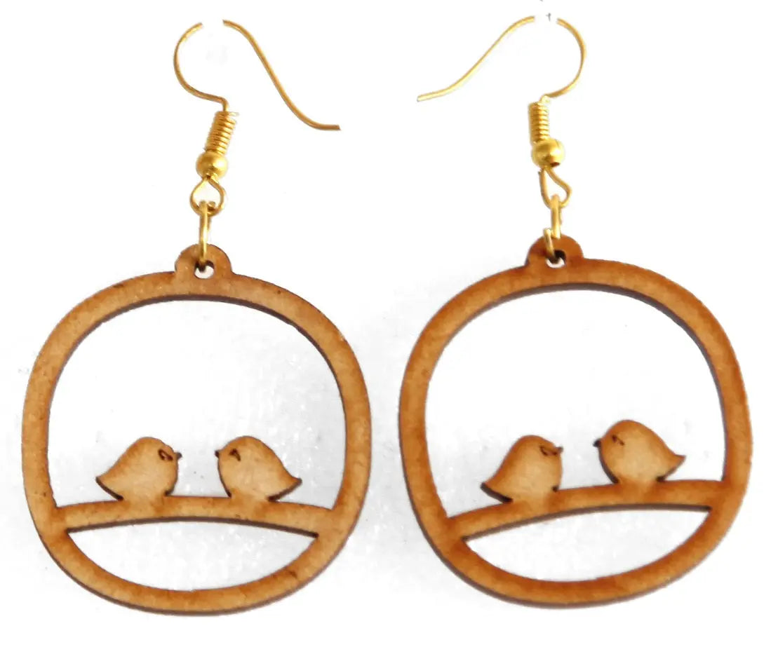 Handmade Wooden Earrings - Nature-Inspired and Unique Designs Attractive Sister