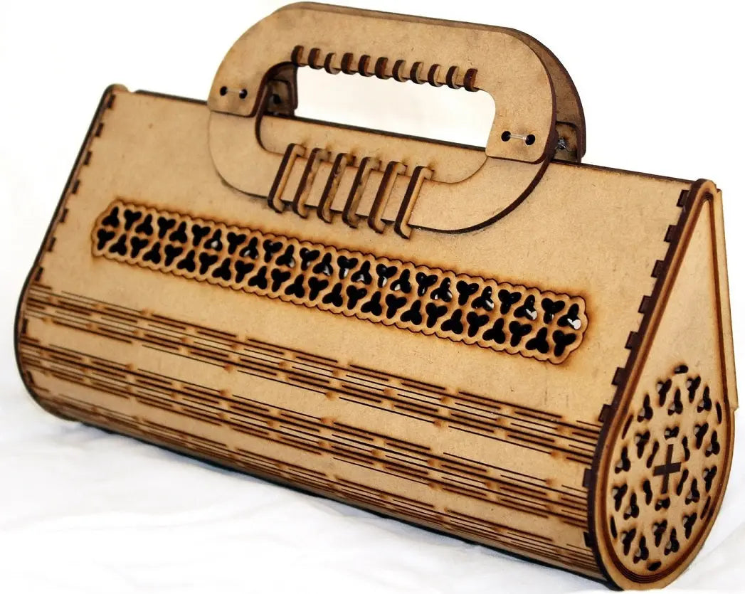 Elegant Wooden Laser-Cut Handbag Lightweight and eco-friendly Attractive Sister