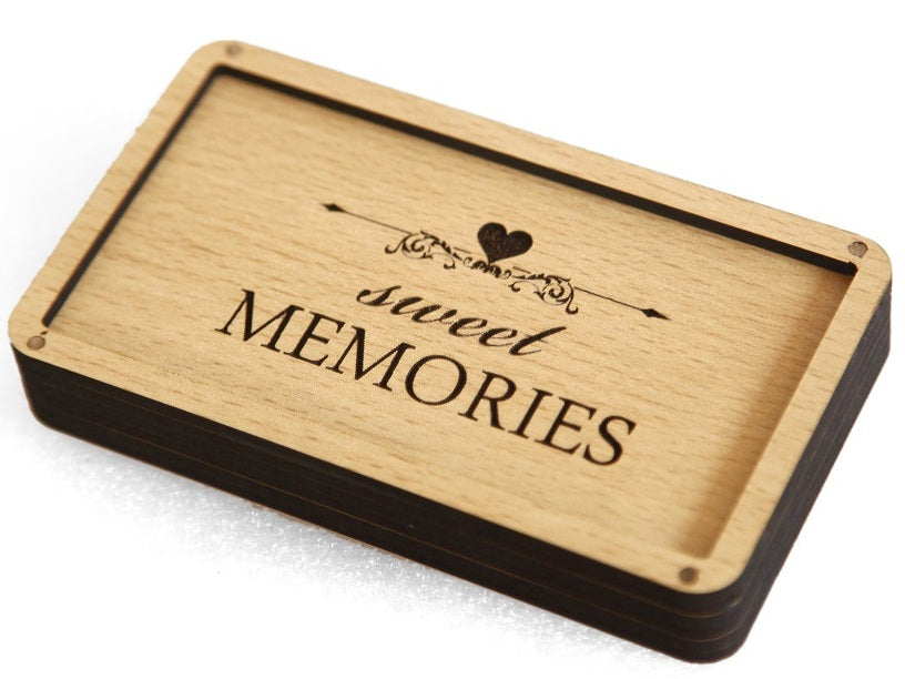 Wooden Pen Drive Organizer Box with Cover & Compartments - Stylish Storage Solution Attractive Sister