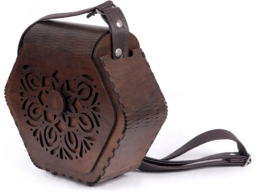 Bohemian Hexagonal Wooden Sling Bag /Cross body Bag Attractive Sister