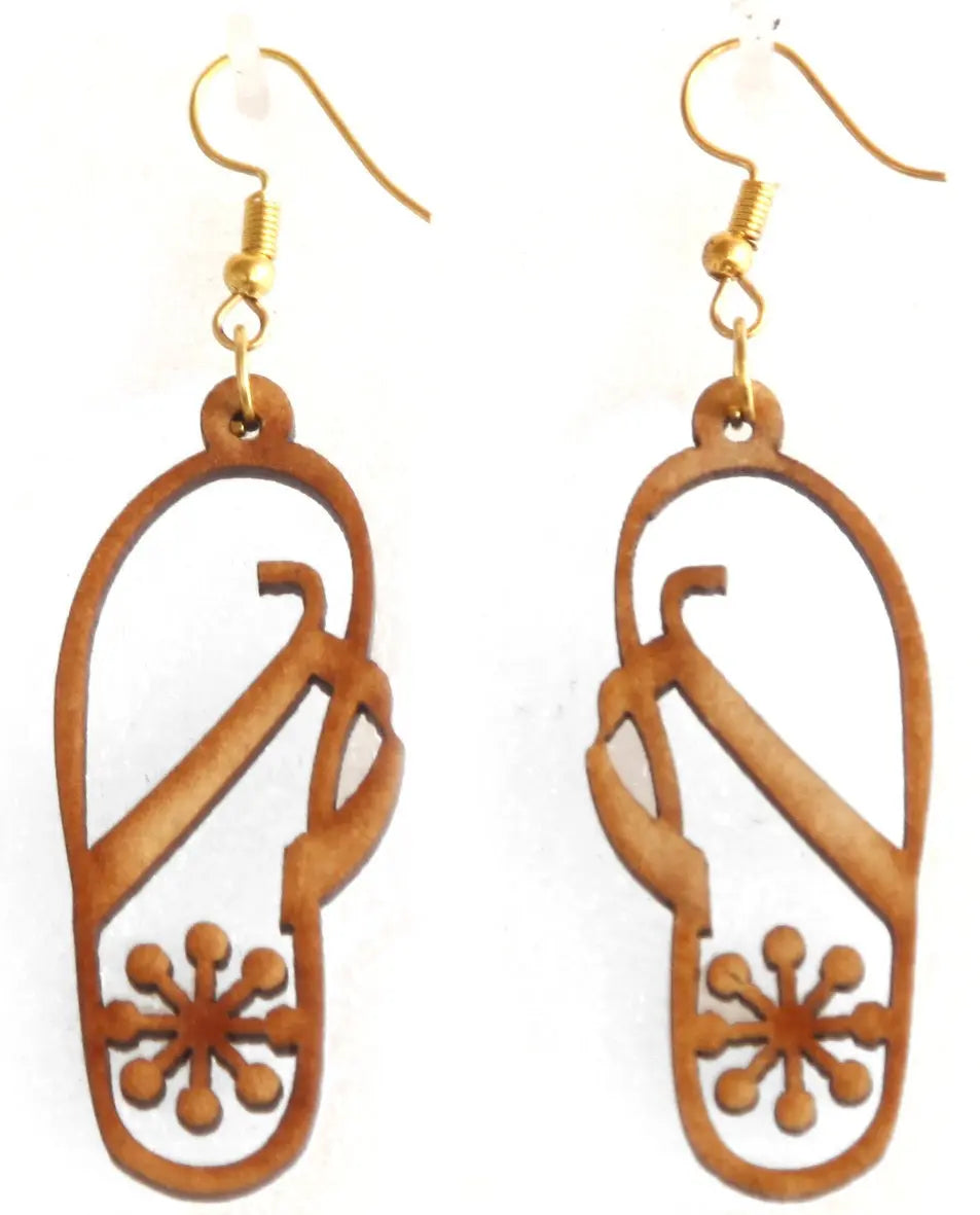 Handcrafted Wooden Earrings Set - 3 Pairs of Fun and Unique Designs Attractive Sister