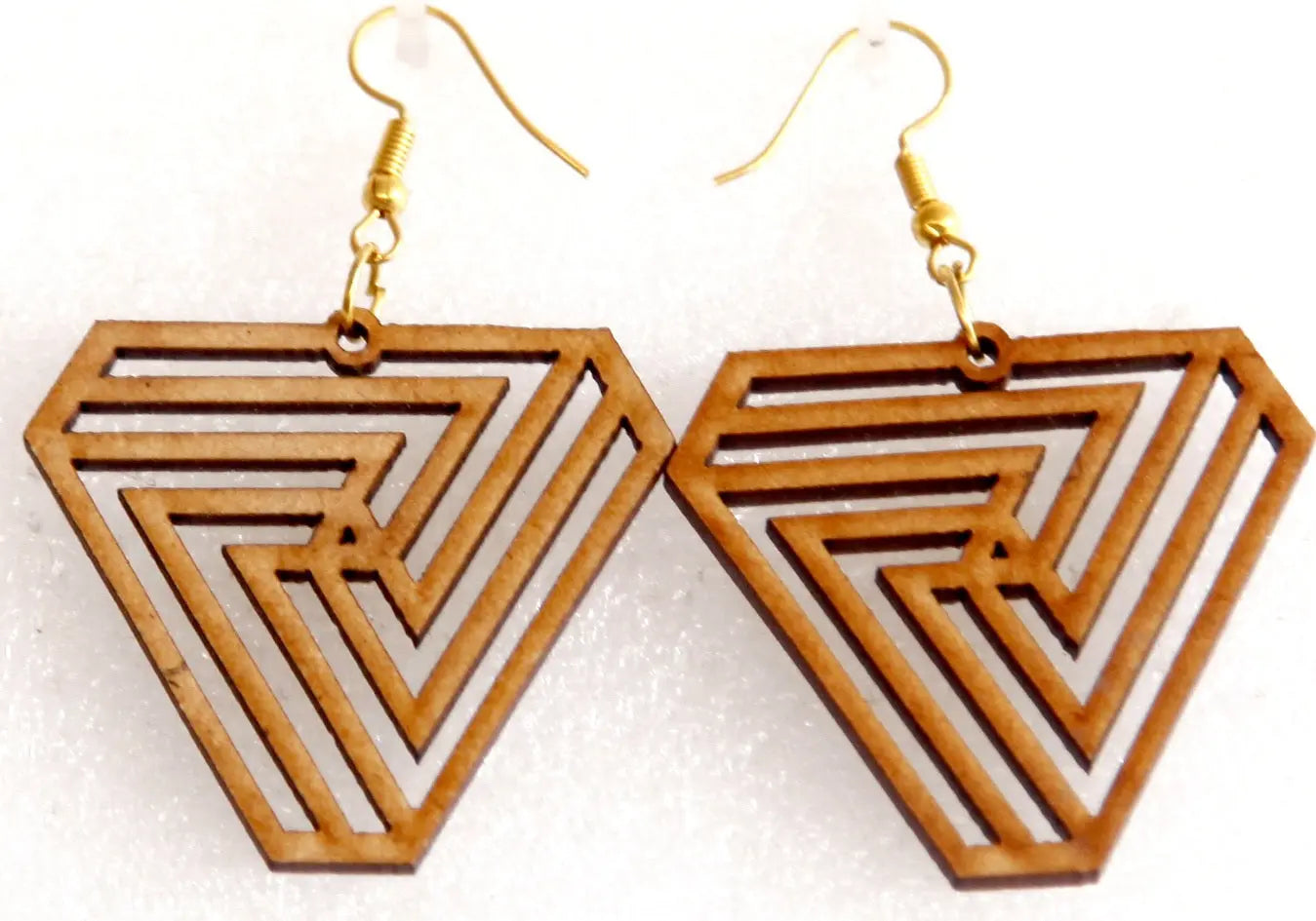 Geometric Wooden Earrings - Lightweight and Stylish Attractive Sister