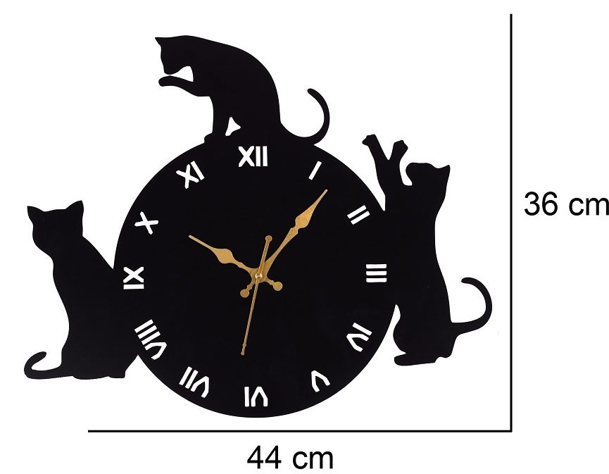 Designer Stylish Metal Wall Metal Metal Clock for Living Room, Bedroom, Office, Kitchen, Home and Hall, Fancy Big Size Modern Wall Watch for Homedécor -543 Attractive Sister