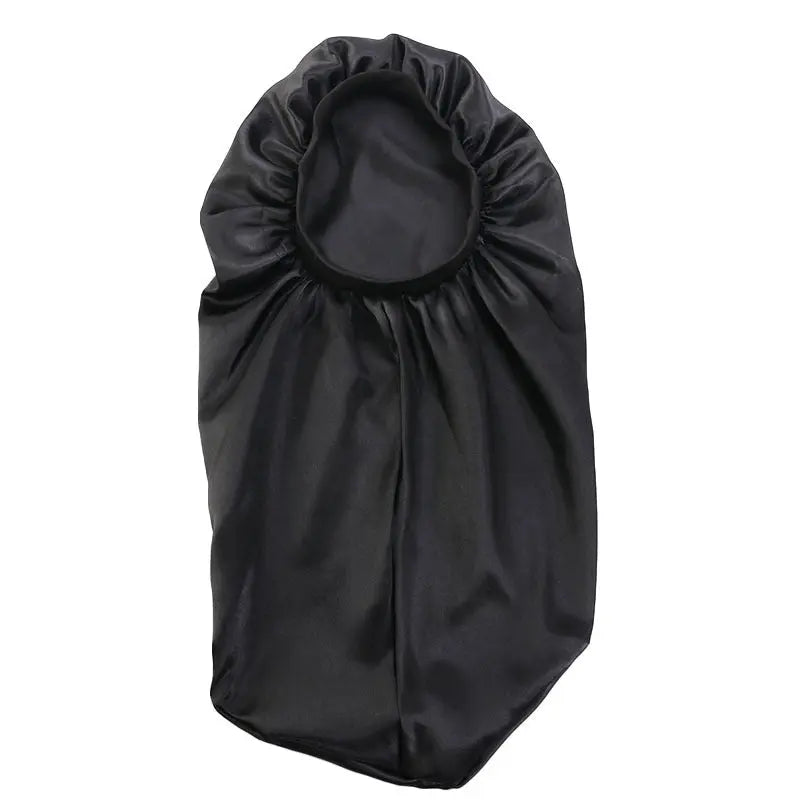 Popular Stretch Headband Satin Night Cap, Hair Care Long Barrel Cap, Perm Hat CJ