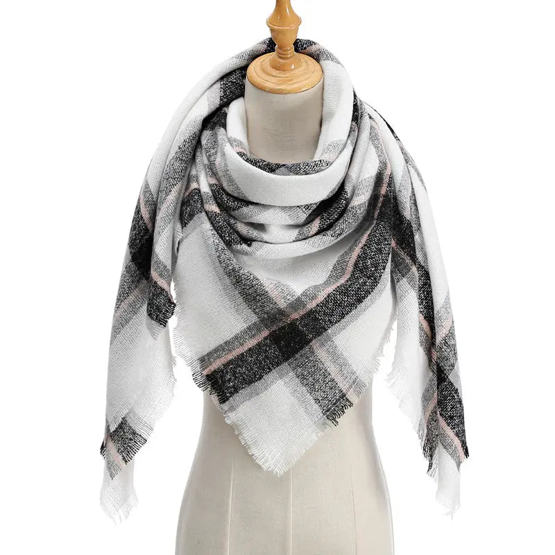 esign Women Triangles Scarf Long Scarves Shawl Autumn Winter CJ