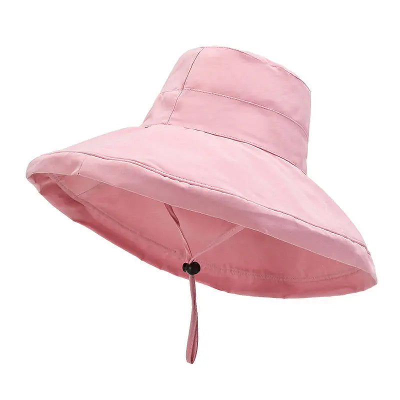 Women's Oversized Brim Shade New Peach Skin Bucket Hat CJ