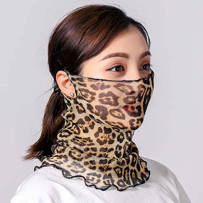 Thin mesh small silk scarf CJ