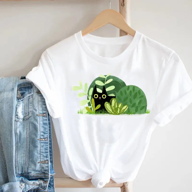 Summer New Trend Cartoon Printed T-shirt CJ