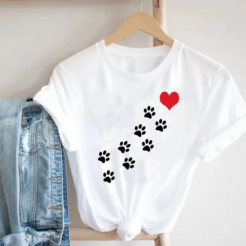 Summer New Trend Cartoon Printed T-shirt CJ