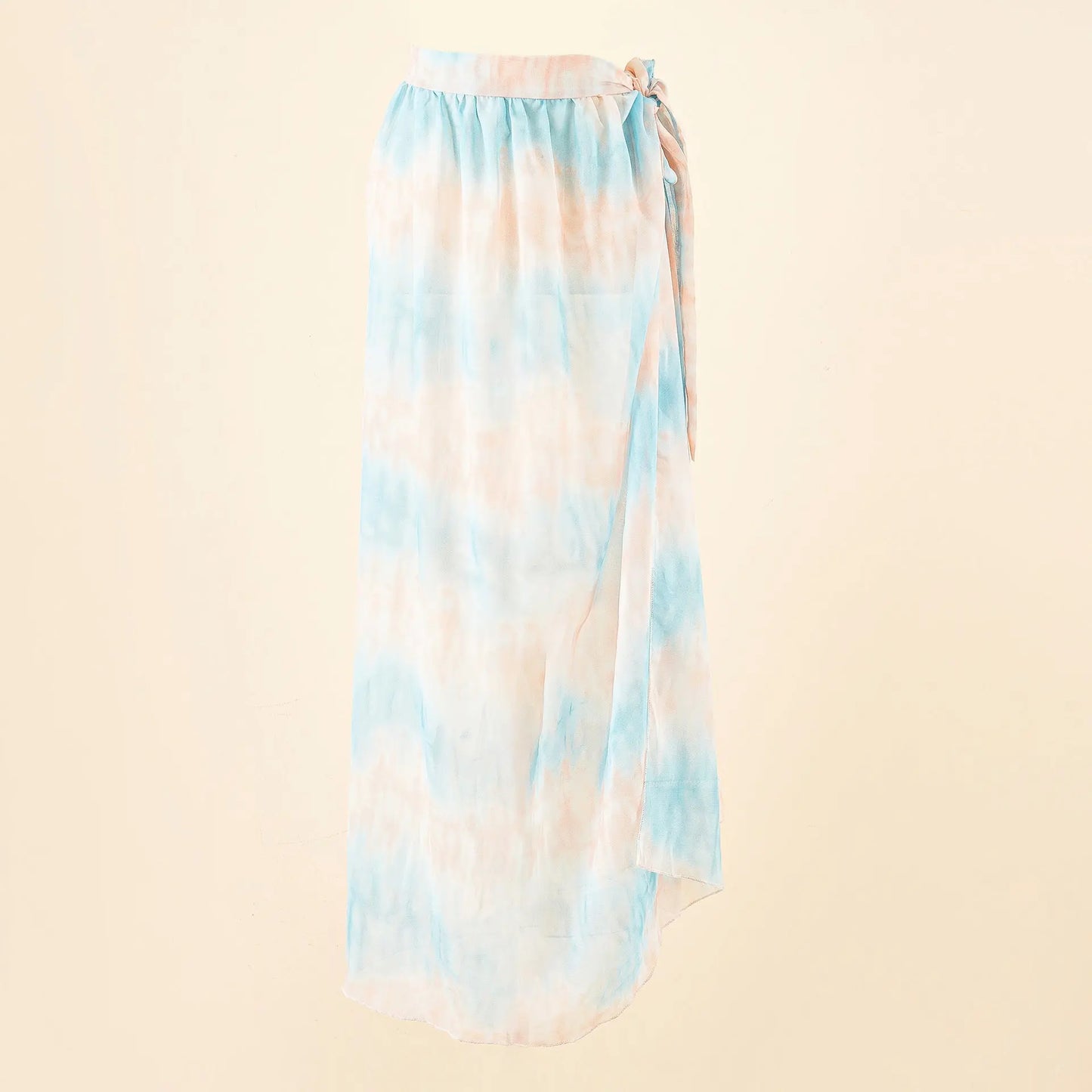 Vacation Chiffon Printed Tie-dye Lace-up Beach Wrap Skirt CJ