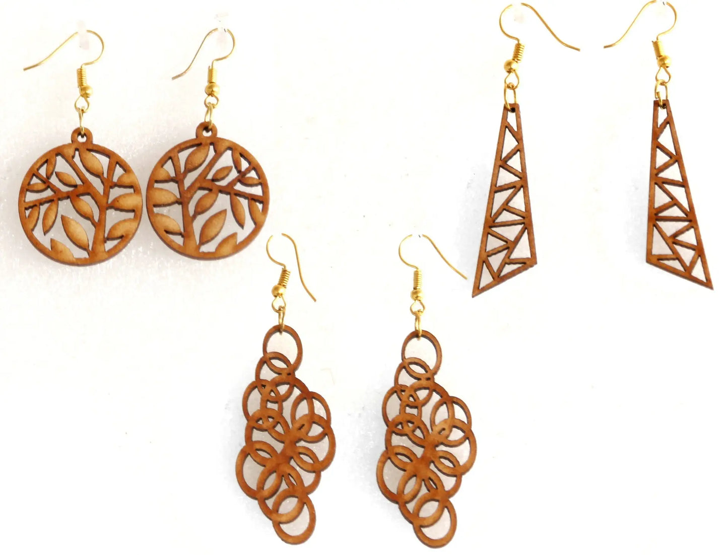 Nature-Inspired Wooden Earrings - Eco-Friendly Fashion Attractive Sister