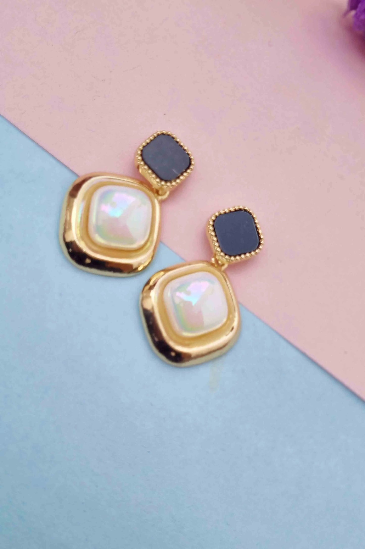 Vintage Luxury at an Affordable Price: Trifari Glass Enamel Earrings Attractive Sister