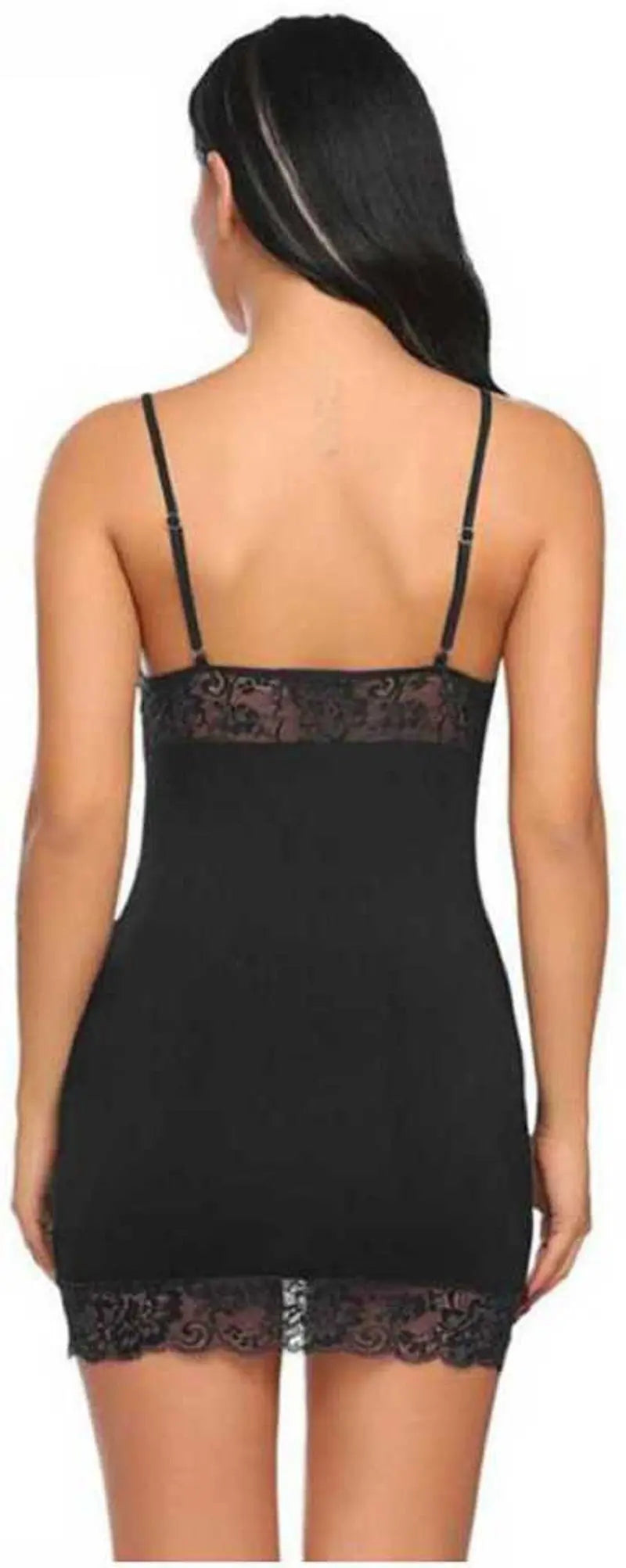 Lace Trim Babydoll Nightdress - Sexy Nightwear in Red, Black, and Blue for Intimate Moments Attractive Sister