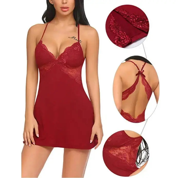 Women lingerie lace chemise sleepwear babydoll teddy lingerie Attractive Sister