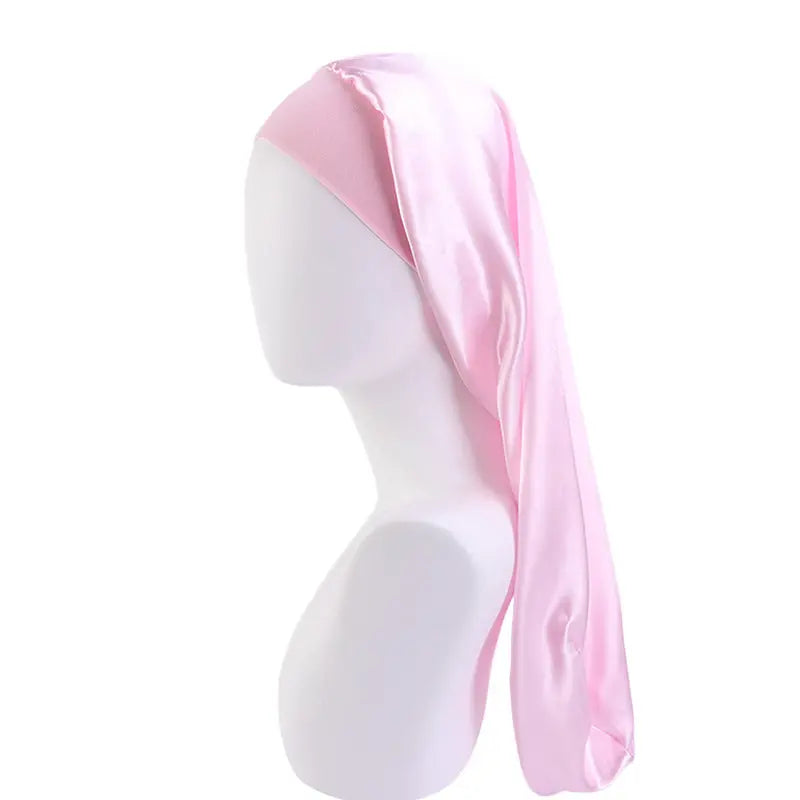 Women's Elastic Wide-brimmed Satin Long Tube Nightcap CJ