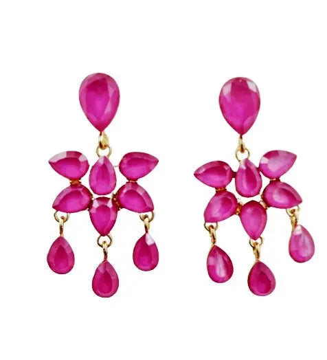 Dazzling Green Crystal Drop Earrings Attractive Sister