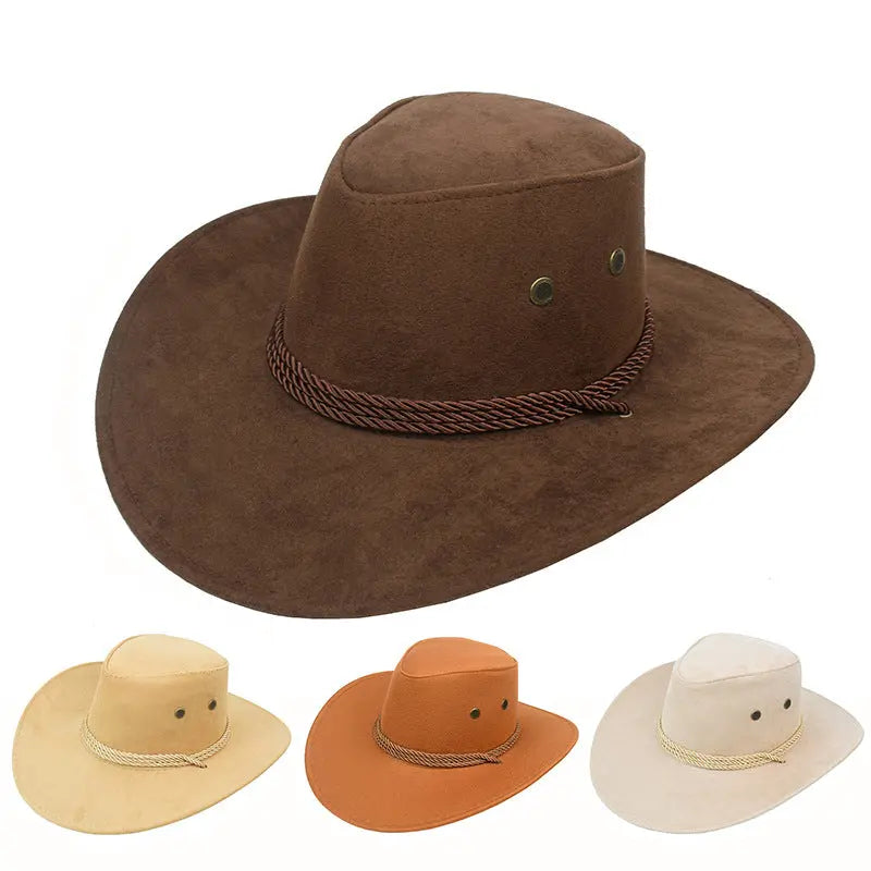 Cowboy Hat Spring And Summer Outdoor Sun Hat Men's Horse Riding Beach Hat CJ