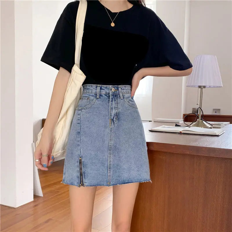 High waist A-line skirt in summer CJ