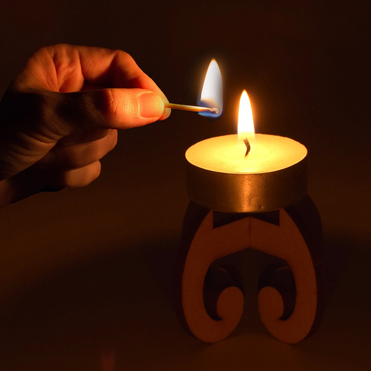 Wooden Diya Stand for Home & Temple – Handcrafted Diya Holder for Pooja & Home Décor | Unique Temple Design Attractive Sister