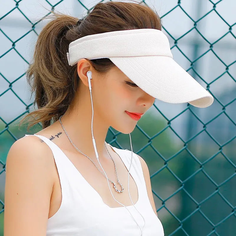 Sun Hat Visor Caps Summer Beach Sunhat Sport Headband Classic Cap Adjustable Sun Sports Visor Hat Baseball Cap CJ