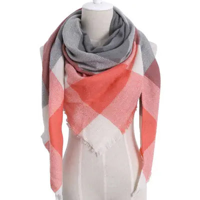 esign Women Triangles Scarf Long Scarves Shawl Autumn Winter CJ
