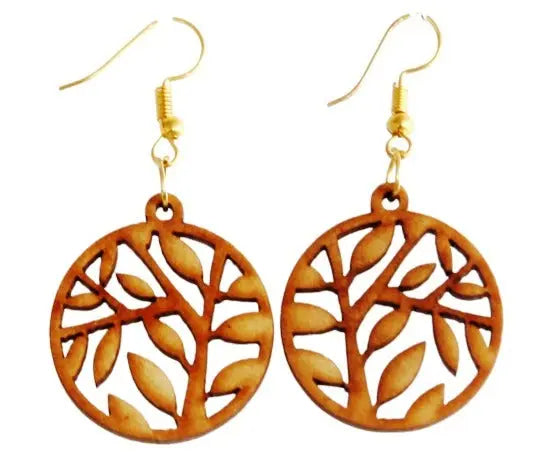 Nature-Inspired Wooden Earrings - Eco-Friendly Fashion Attractive Sister
