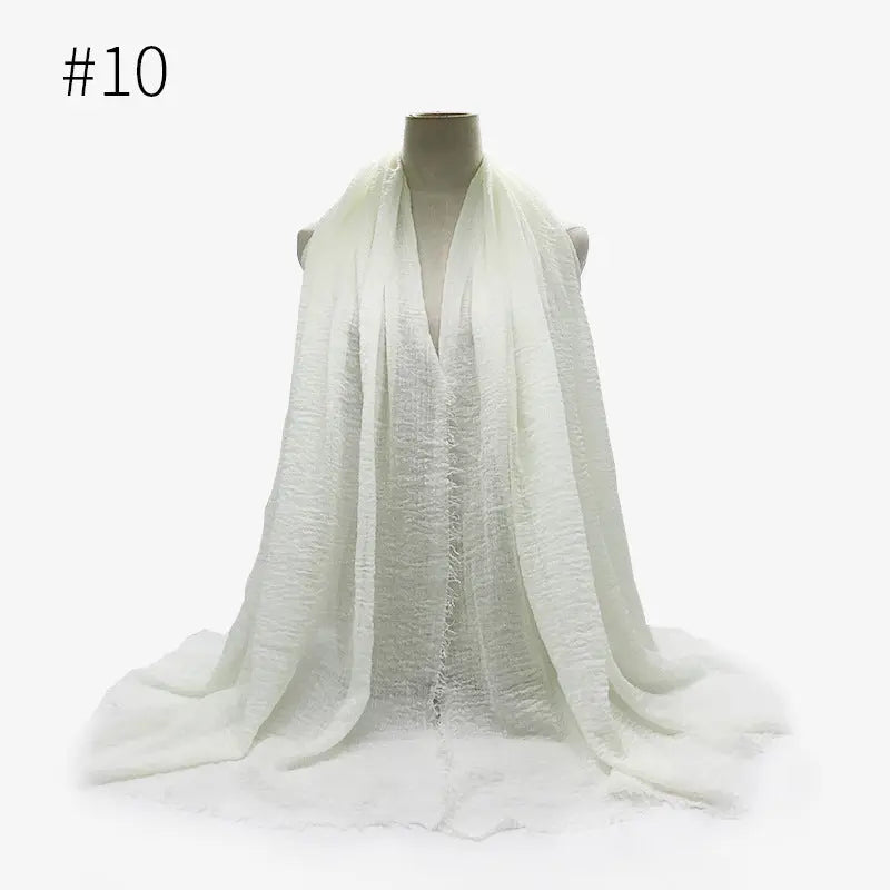 Bubble plain Scarf / cotton scarf fringes women soft solid hijab popular muffler shawls big Pashmina wrap hijab CJ